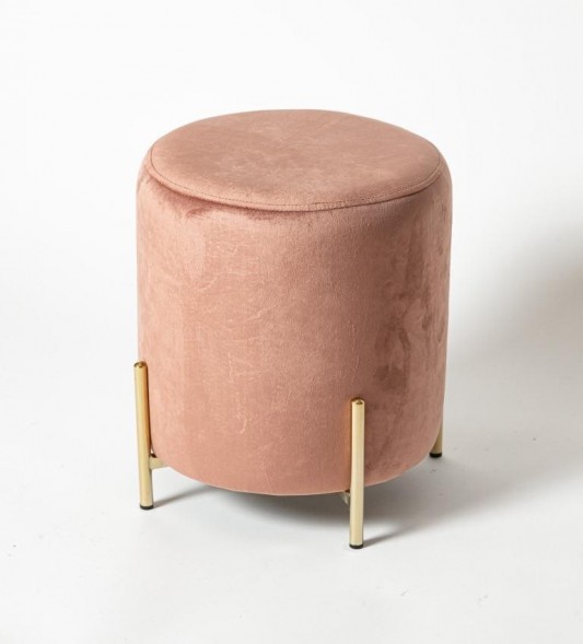 Пуф Bruno на металлических ножках золотого цвета