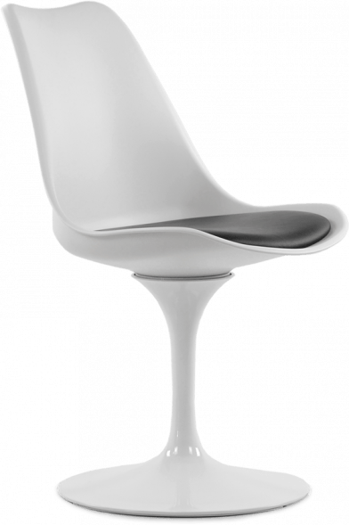 Стул Tulip style белый с черной подушкой