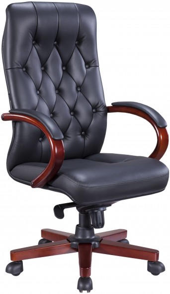 Кресло руководителя Everprof Monaco Wood Кожа  в Волжском 