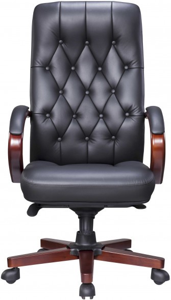 Кресло руководителя Everprof Monaco Wood Кожа  в Волжском 