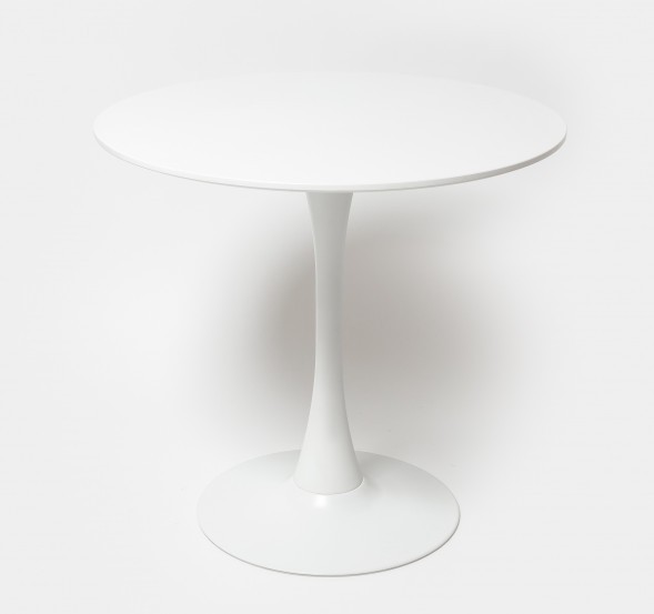 Стол кухонный Tulip style белый, d-90 см