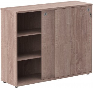 Шкаф средний со слайд дверьми XMC 1443 Дуб Сонома 1406х430х1115 XTEN