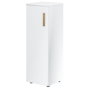 Шкаф колонка с глухой средней дверью и топом FMC 40.1(L) Белый премиум/Дуб Гамильтон 404х429х1213