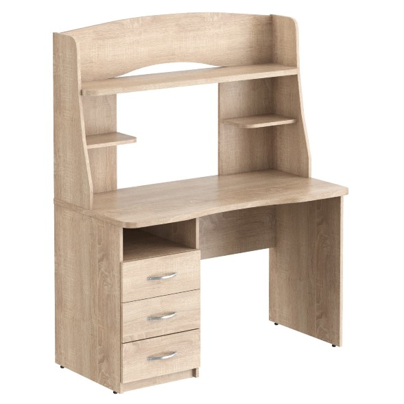 Стол компьютерный CD 1215.A Дуб Сонома светлый 1200х600х1525 COMP в Волжском 