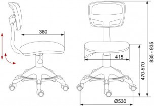 Кресло детское Бюрократ CH-299-F/абстракция