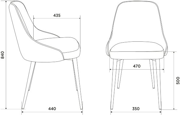 Стул для кухни Бюрократ KF-5 зиг-заг комплект
