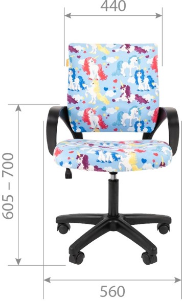 Детское кресло  CHAIRMAN KIDS 103 BLACK НЛО в Волжском 