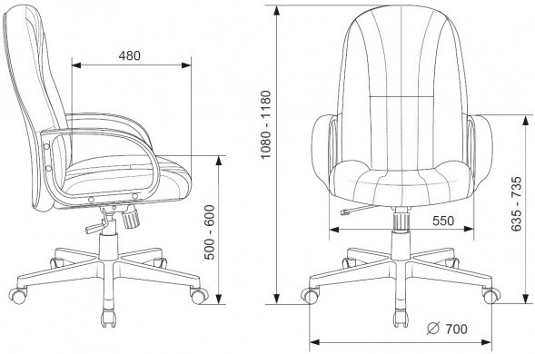Кресло руководителя Бюрократ T-898 искусственная кожа в Волжском 