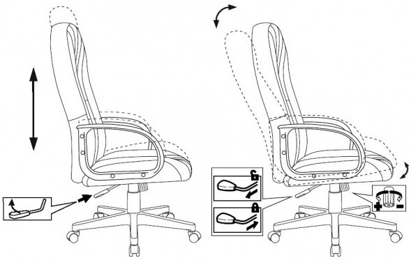 Кресло руководителя Бюрократ T-898 искусственная кожа в Волжском 