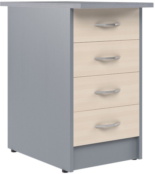 Тумба приставная ТП-4.2 Беларусь Клен/Металлик 412*720*755