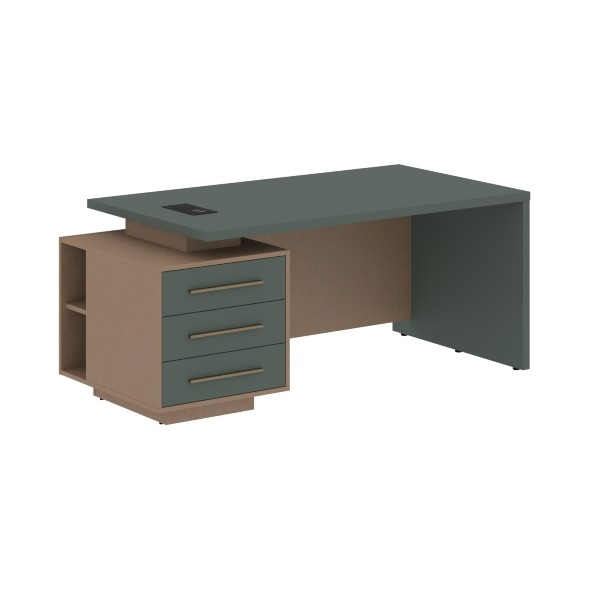 Стол руководителя с тумбой VCT 1890(L) 1800х900х750 VELION в Волжском 