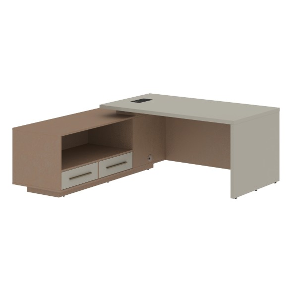 Стол руководителя с тумбой VCT 1919(L) 1900х1900х750 VELION в Волжском 