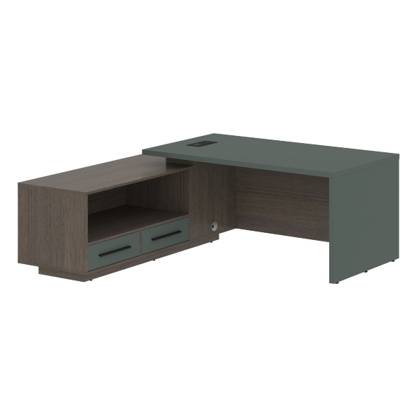 Стол руководителя с тумбой VCT 1919(L) 1900х1900х750 VELION в Волжском 