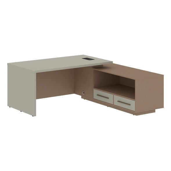 Стол руководителя с тумбой VCT 1919(R) 1900х1900х750 VELION в Волжском 