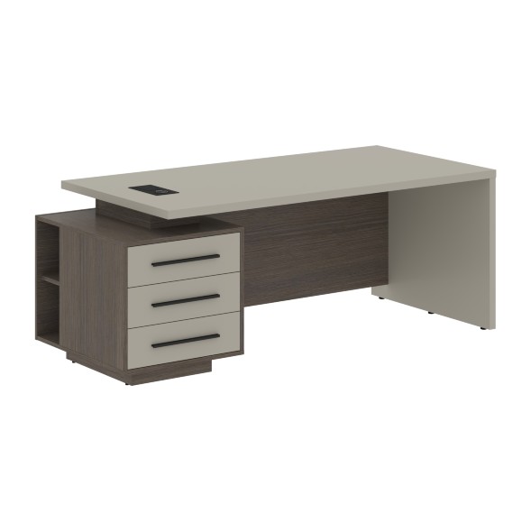 Стол руководителя с тумбой VCT 2090(L) 2000х900х750 VELION в Волжском 