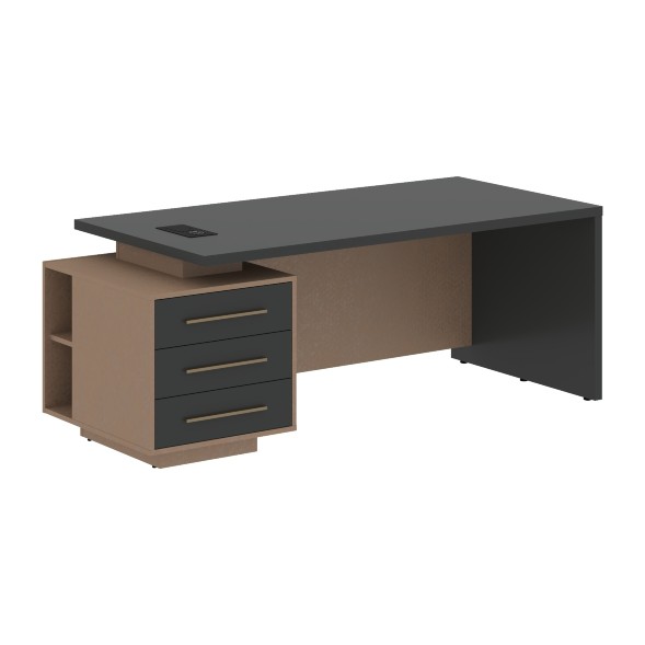 Стол руководителя с тумбой VCT 2090(L) 2000х900х750 VELION в Волжском 