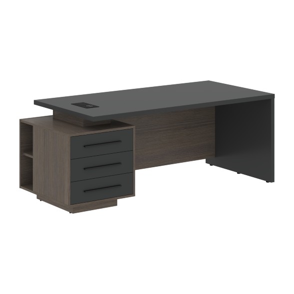 Стол руководителя с тумбой VCT 2090(L) 2000х900х750 VELION в Волжском 