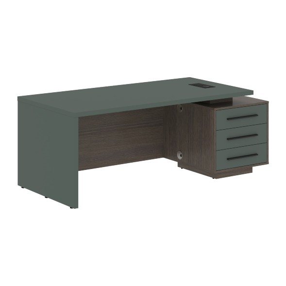 Стол руководителя с тумбой VCT 2090(R) 2000х900х750 VELION в Волжском 