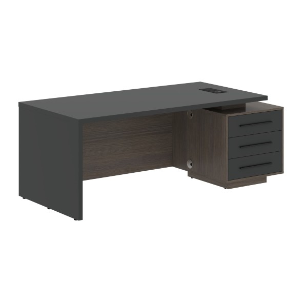 Стол руководителя с тумбой VCT 2090(R) 2000х900х750 VELION в Волжском 